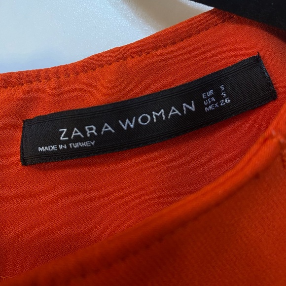 Zara Vibrant Orange Midi Dress - Picture 4 of 6